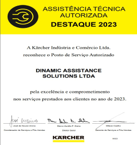 Certificado Kärcher de Assistência Técnica Destaque 2023